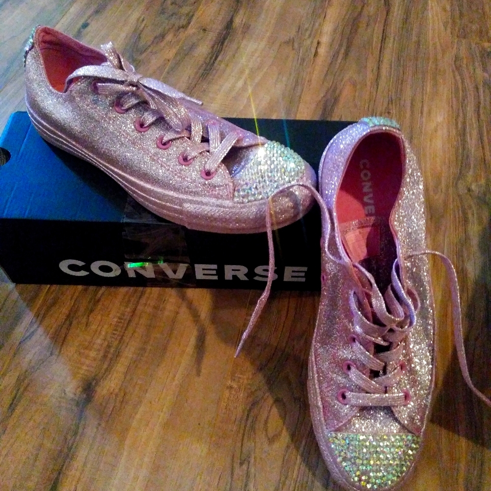 Converse all star glitter